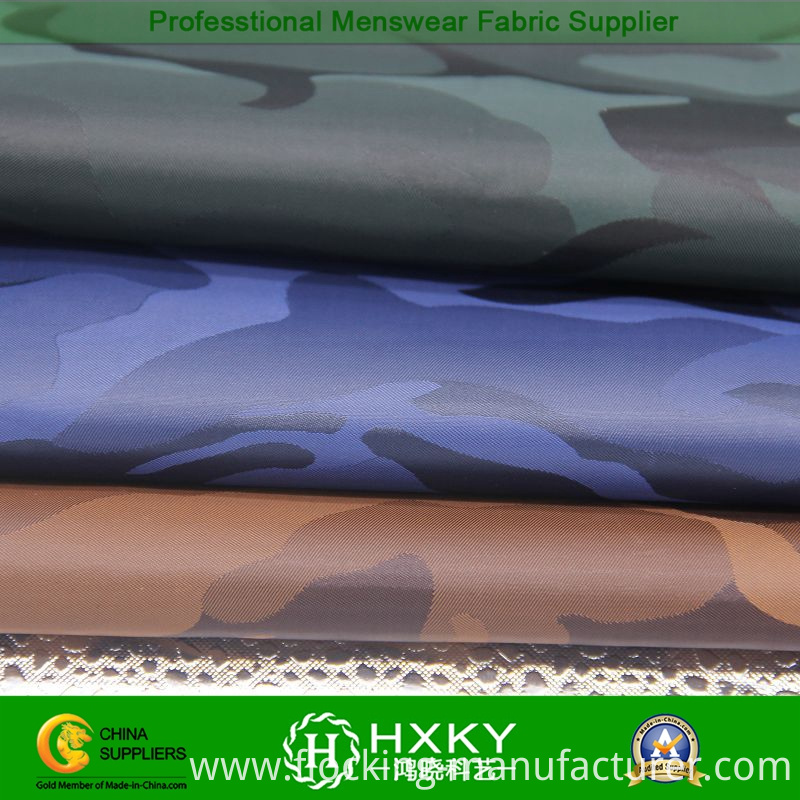 100%Polyester Yarn Dyed Fabric with Camouflage Pattern for Jacket or Trench